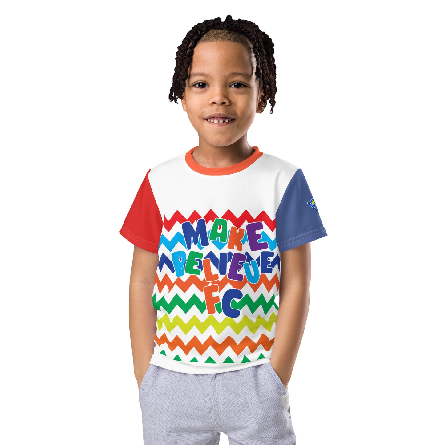 Kids Make Believe Chevron Soccer Tee