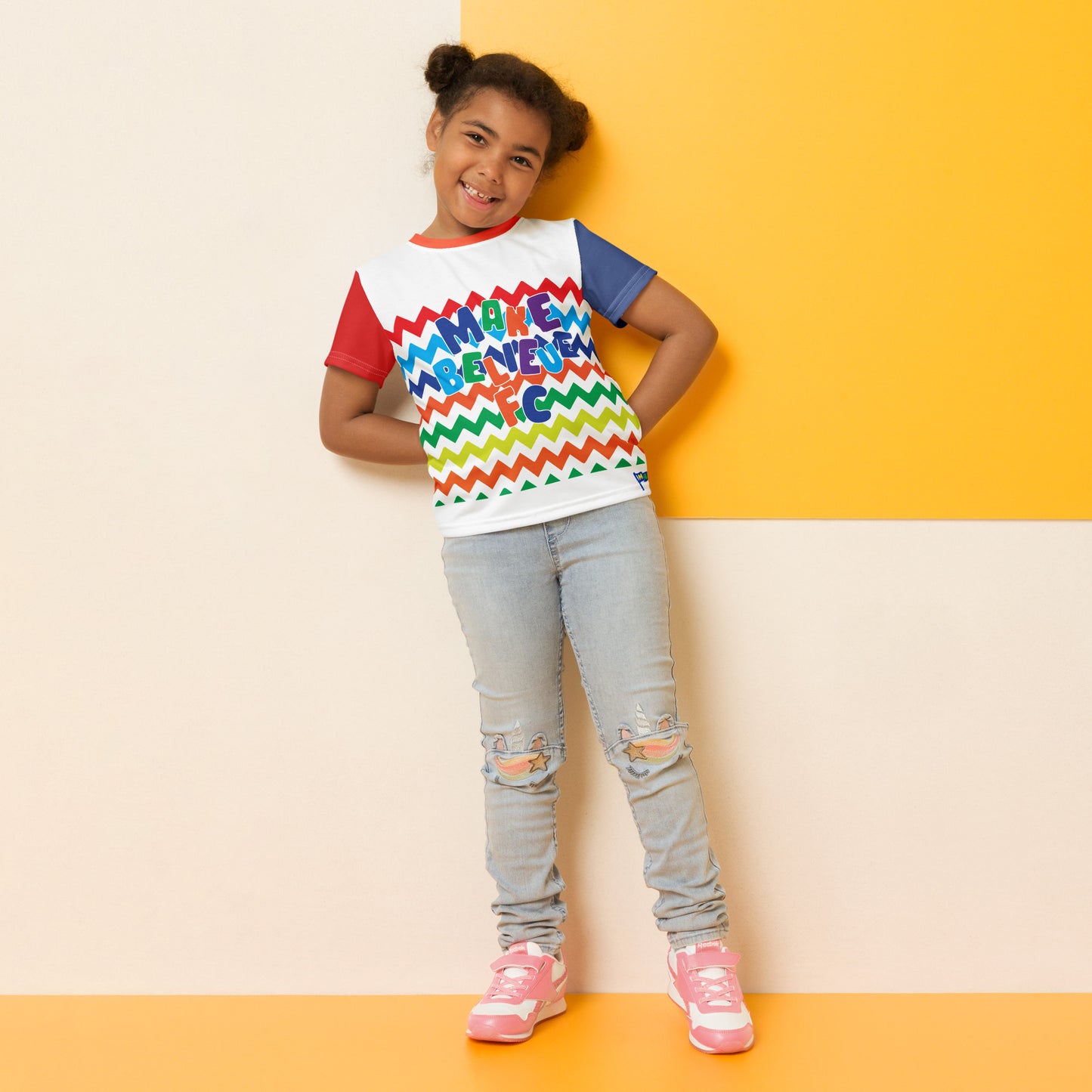 Kids Make Believe Chevron Soccer Tee