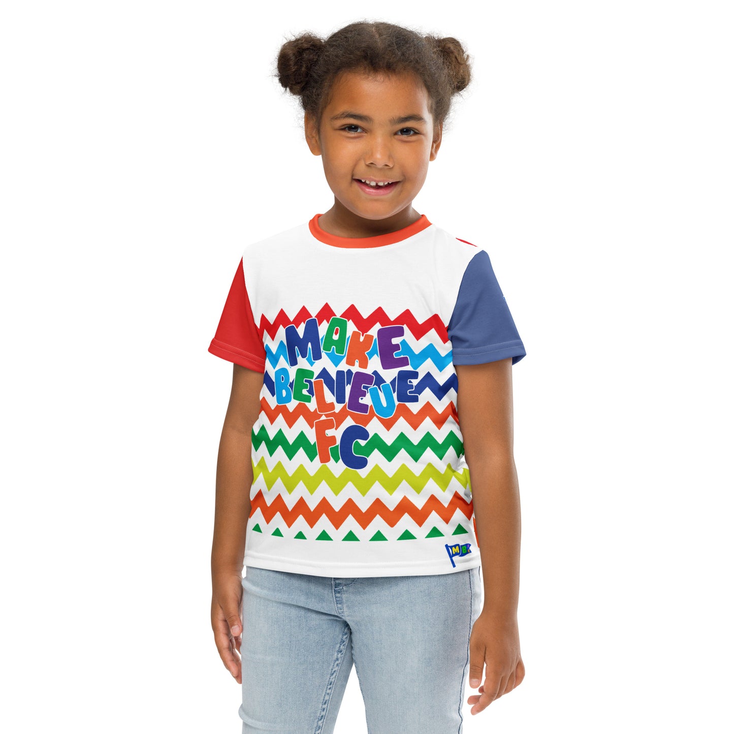 Kids Make Believe Chevron Soccer Tee