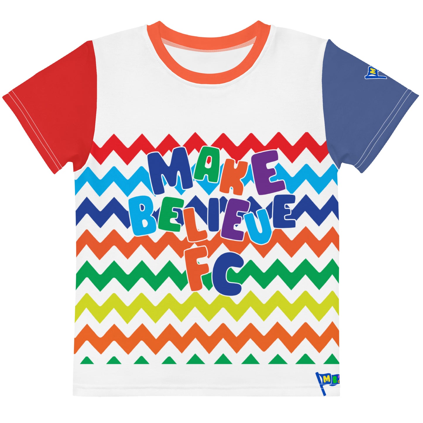 Kids Make Believe Chevron Soccer Tee